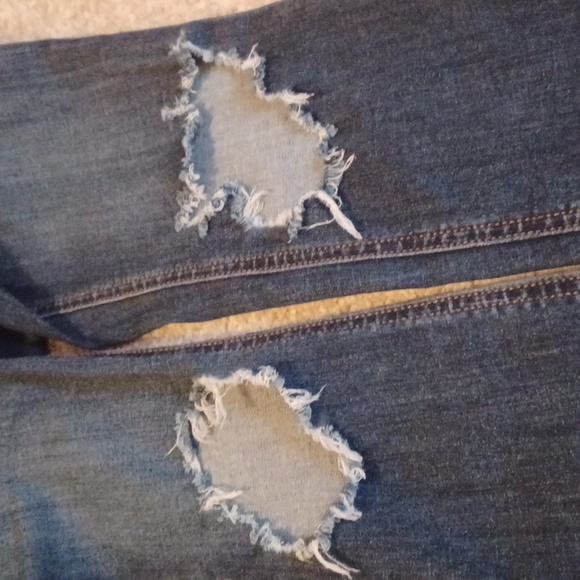 Free People Destroyed Blue Jeans sz 31 - Picture 6 of 9